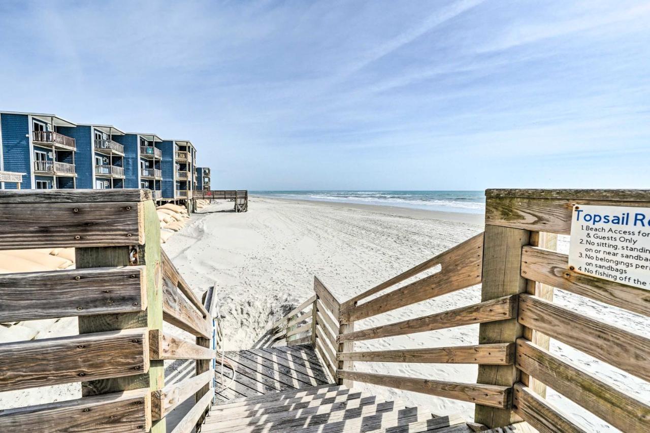 North Topsail Condo - Steps To Beach! North Topsail Beach Eksteriør bilde